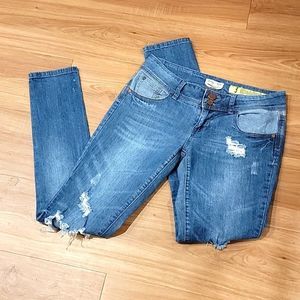 Indigo Rein Destroyed Skinny Jeans